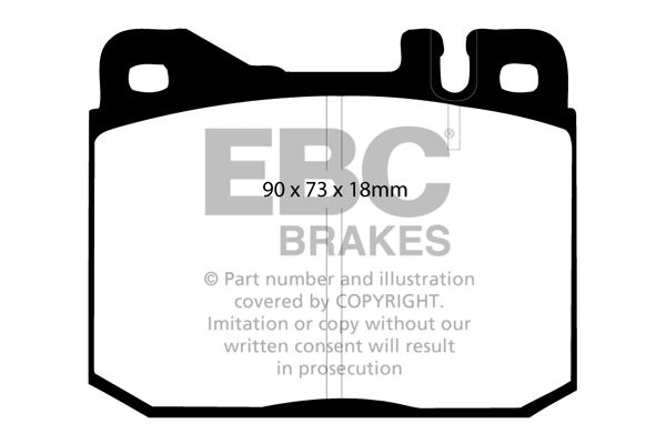 EBC BRAKES Комплект тормозных колодок, дисковый тормоз DP2612